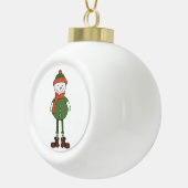 Cool Snowman Keramische Bal Ornament (Rechts)