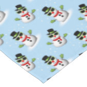 Cool Snowman Kerst Winter blauw patroon Tafelkleed (Gekanteld)