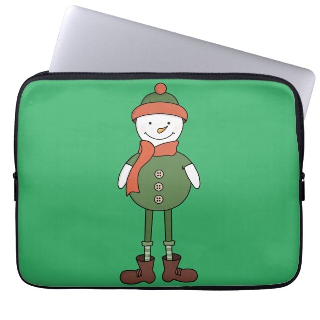 Cool Snowman Laptop Sleeve (Voorkant)