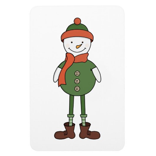 Cool Snowman Magneet (Verticaal)