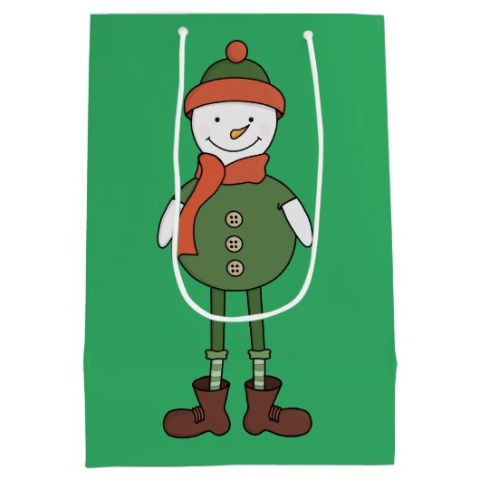 Cool Snowman Medium Cadeauzakje (Achterkant)