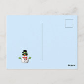 Cool Snowman Merry Bright Christmas Custom Family Briefkaart (Achterkant)