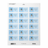 Cool Snowman Merry Bright Christmas Custom Family Etiket (Full Sheet)