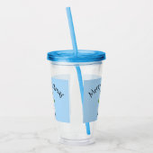 Cool Snowman Merry Christmas Custom Familienaam Acryl Drinkbeker (Links)