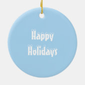 Cool Snowman met Shades en Schattige Smirk Keramisch Ornament (Achterkant)