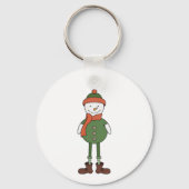 Cool Snowman Sleutelhanger (Achterkant)