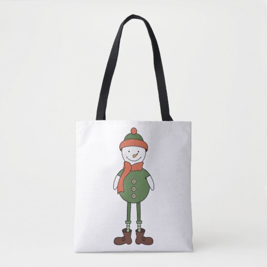 Cool Snowman Tote Bag (Voorkant)