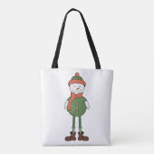 Cool Snowman Tote Bag (Achterkant)