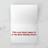 COOL SNOWMAN ZENDT COOL EN HAPPY HOLIDAY WISHES FEESTDAGEN KAART (Binnen)