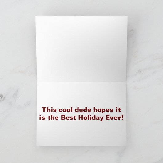 COOL SNOWMAN ZENDT COOL EN HAPPY HOLIDAY WISHES FEESTDAGEN KAART (Binnen)