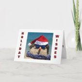 COOL SNOWMAN ZENDT COOL EN HAPPY HOLIDAY WISHES FEESTDAGEN KAART (Voorkant)