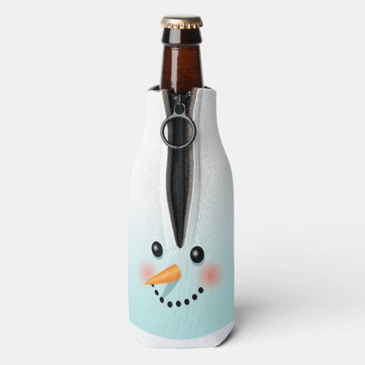 Cool Snowman's Xmas Party Flesjeskoeler (Fles Achterkant)