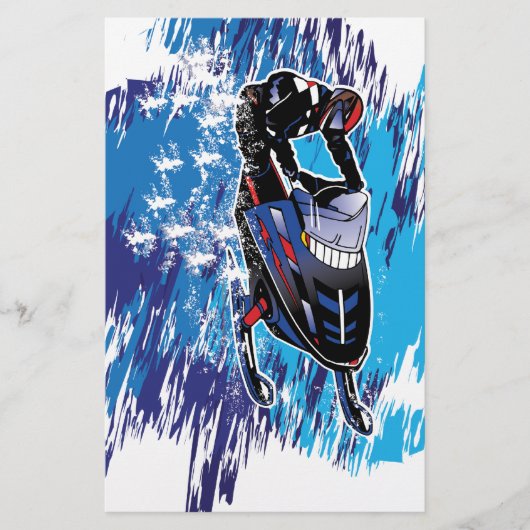 Cool Snowmobiler Briefpapier (Voorkant)