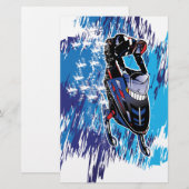Cool Snowmobiler Briefpapier (Voorkant / Achterkant)
