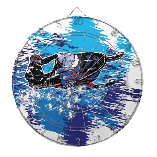 Cool Snowmobiler Dartbord (Voorkant)
