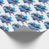 Cool Snowmobiler in de sneeuw Cadeaupapier (Hoek)