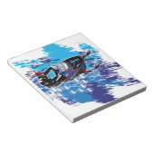 Cool Snowmobiler Notitieblok (Schuin)