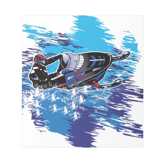 Cool Snowmobiler Notitieblok (Voorkant)