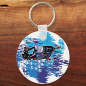 Cool Snowmobiler Sleutelhanger (Voorkant)
