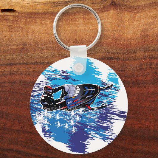 Cool Snowmobiler Sleutelhanger (Voorkant)