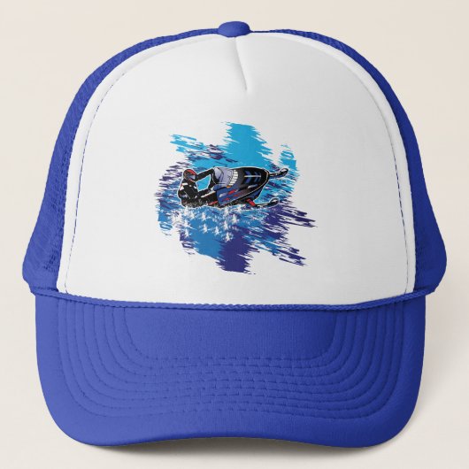Cool Snowmobiler Trucker Pet (Voorkant)