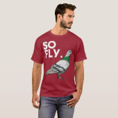 Cool So Fly Grappige duif fluisteraars Pet Bird T-shirt (Voorkant volledig)