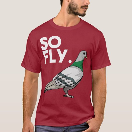 Cool So Fly Grappige duif fluisteraars Pet Bird T-shirt (Voorkant)