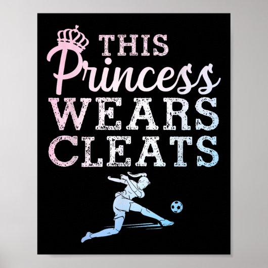 Cool Soccer Art For Women Teen Girls Goalie Soccer Poster (Voorkant)