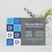 COOL SOCCER Bar Mitzvah Uitnodiging (Staand voorkant)