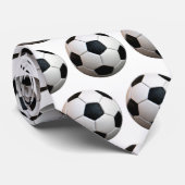 Cool Soccer Football Pattern | Sport Stropdas (Opgerold)