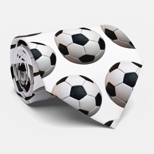 Cool Soccer Football Pattern | Sport Stropdas (Opgerold)