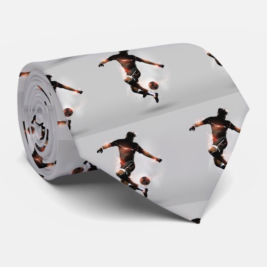 Cool Soccer Football Player Patroon | Sport Stropdas (Opgerold)