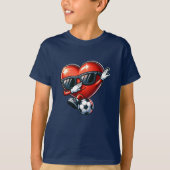 Cool Soccer Hart Mascotte T-shirt (Voorkant)
