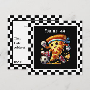 Cool Soccer Pizza Party Kaart