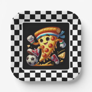 Cool Soccer Pizza Party Papieren Bordje