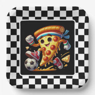 Cool Soccer Pizza Party Papieren Bordje