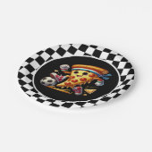 Cool Soccer Pizza Party Papieren Bordje (Gekanteld)