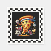 Cool Soccer Pizza Party Servet (Voorkant)