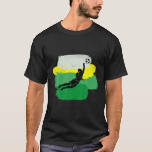 Cool Soccer Player with Voetbal and Goalkeeper T-shirt