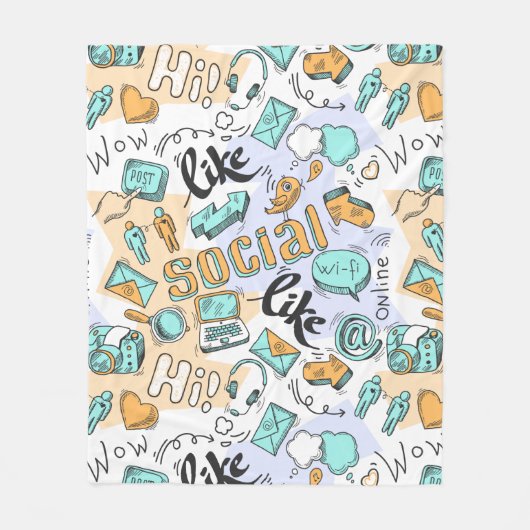 Cool Social Media fleece dekens (Voorkant)