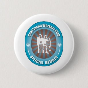 Cool Social Workers Club Ronde Button 5,7 Cm