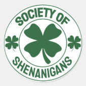 Cool Society of shenanigans - Shenaningan Squad Ronde Sticker (Voorkant)