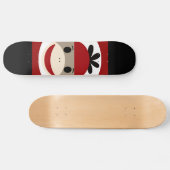 Cool Sock Monkey Beanie Pet Red Black Stripes Persoonlijk Skateboard (Horizontaal)