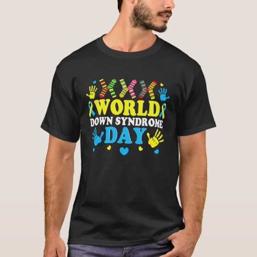 Cool Socks World Down Syndrome Awareness Supporter T-shirt (Voorkant)