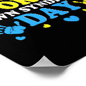 Cool Socks World Downsyndroom Bewustzijn Ondersteu Poster (Hoek)