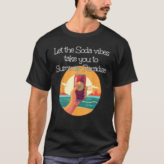 Cool Soda vibe with Sunset in summery Paradise T-shirt (Voorkant)