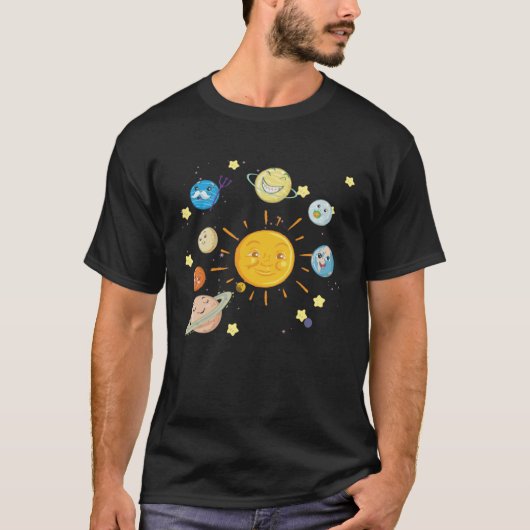 Cool Solar System for Men Women Kids T-shirt (Voorkant)