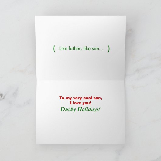 Cool Son Love Feestdagen Kaart (Binnen)