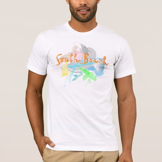 Cool South Beach, Florida abstract design T-shirt (Voorkant)