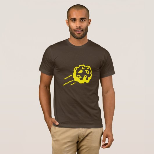 Cool Space Astroid Comet Design Geek T-shirt (Voorkant volledig)